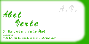 abel verle business card