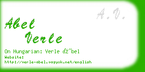 abel verle business card